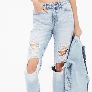 Aeropostale light wash ripped jeans #distresseddenim